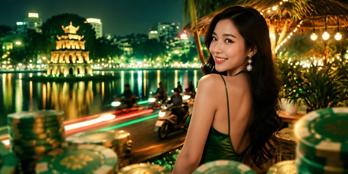 Không gian cá cược thể thao đêm neon sôi động tại Hà Nội